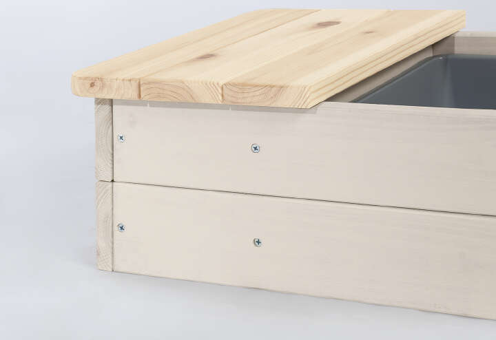 Pinolino Holz Sandkasten Hedda mit Abdeckungen